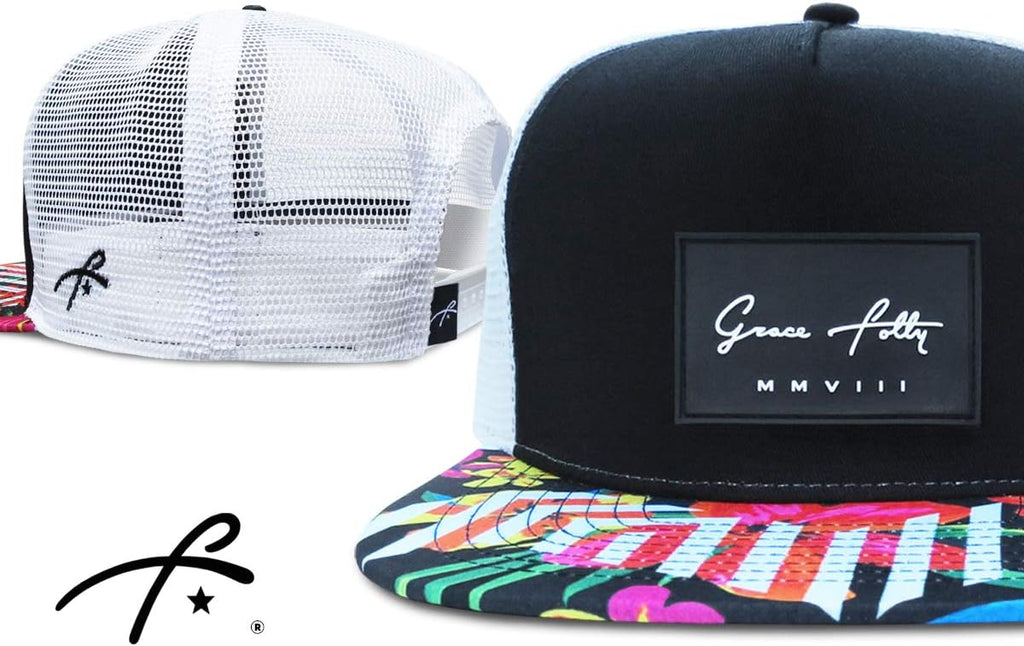 Grace Folly Trucker Hat for Men & Women. Snapback Mesh Caps