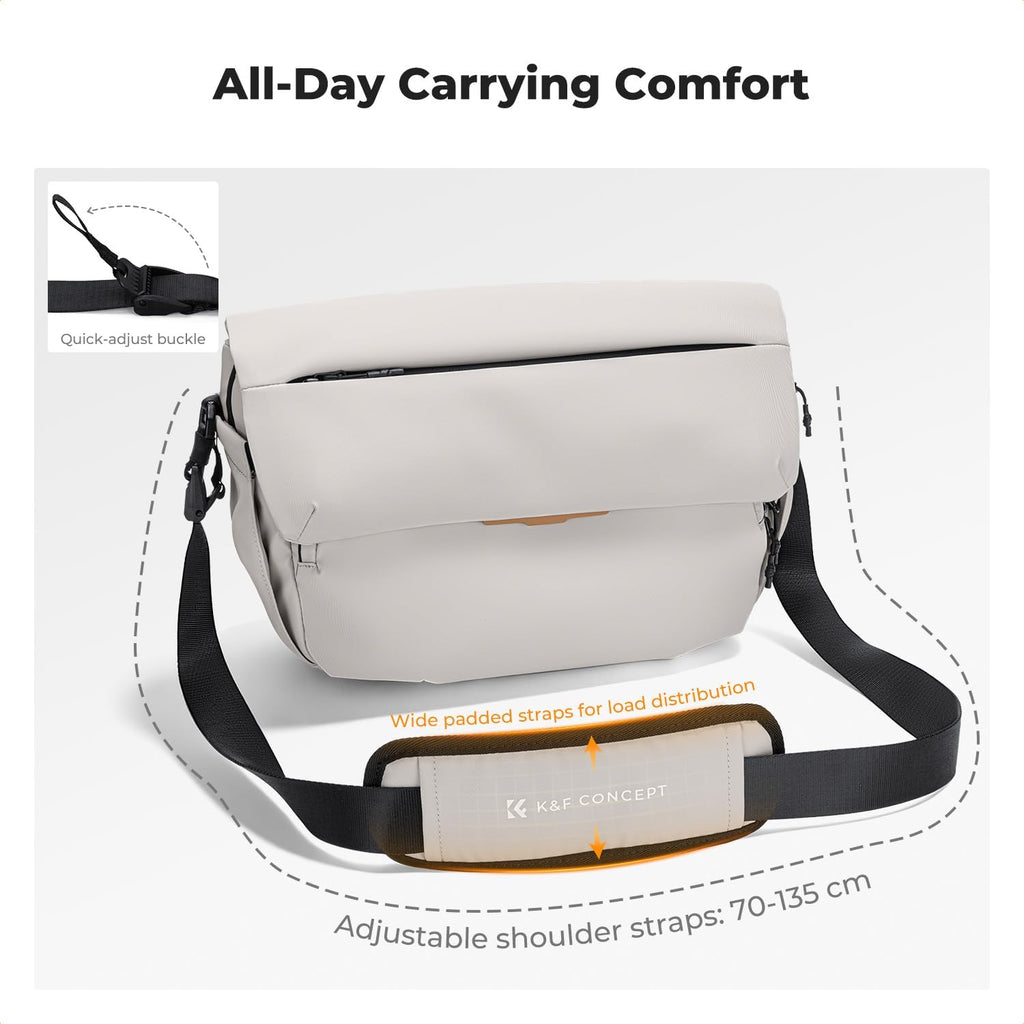 K&F CONCEPT Camera Sling Bag, 15L Crossbody Bag with Laptop Compartment