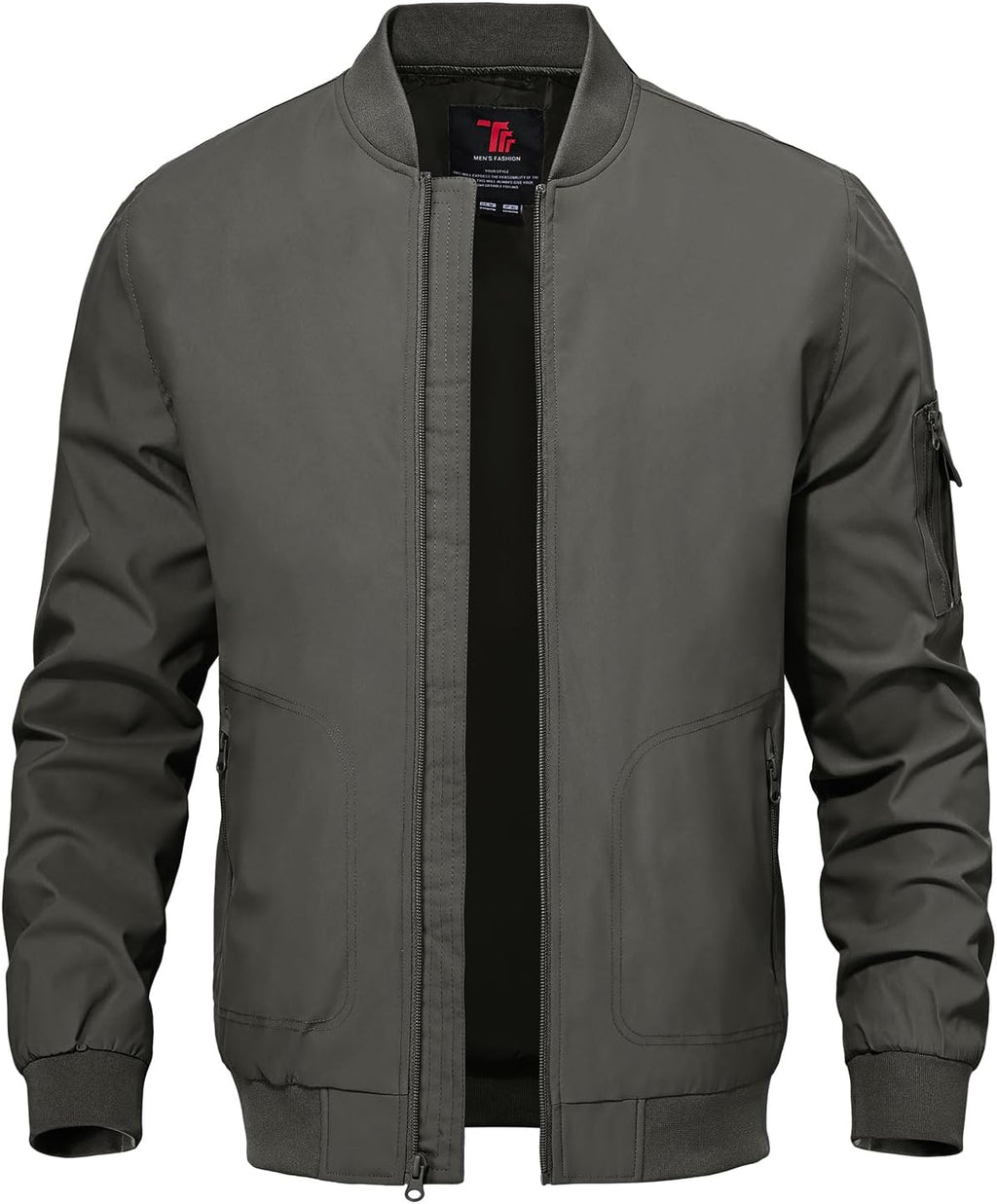 TBMPOY Men's Lightweight Jackets Casual Dress Golf Bomber Windbreaker Fall