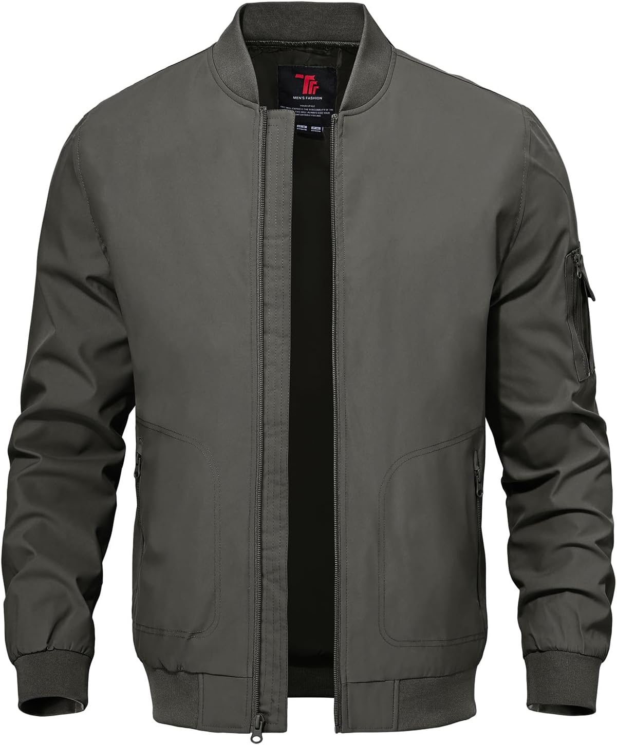 TBMPOY Men's Lightweight Jackets Casual Dress Golf Bomber Windbreaker Fall