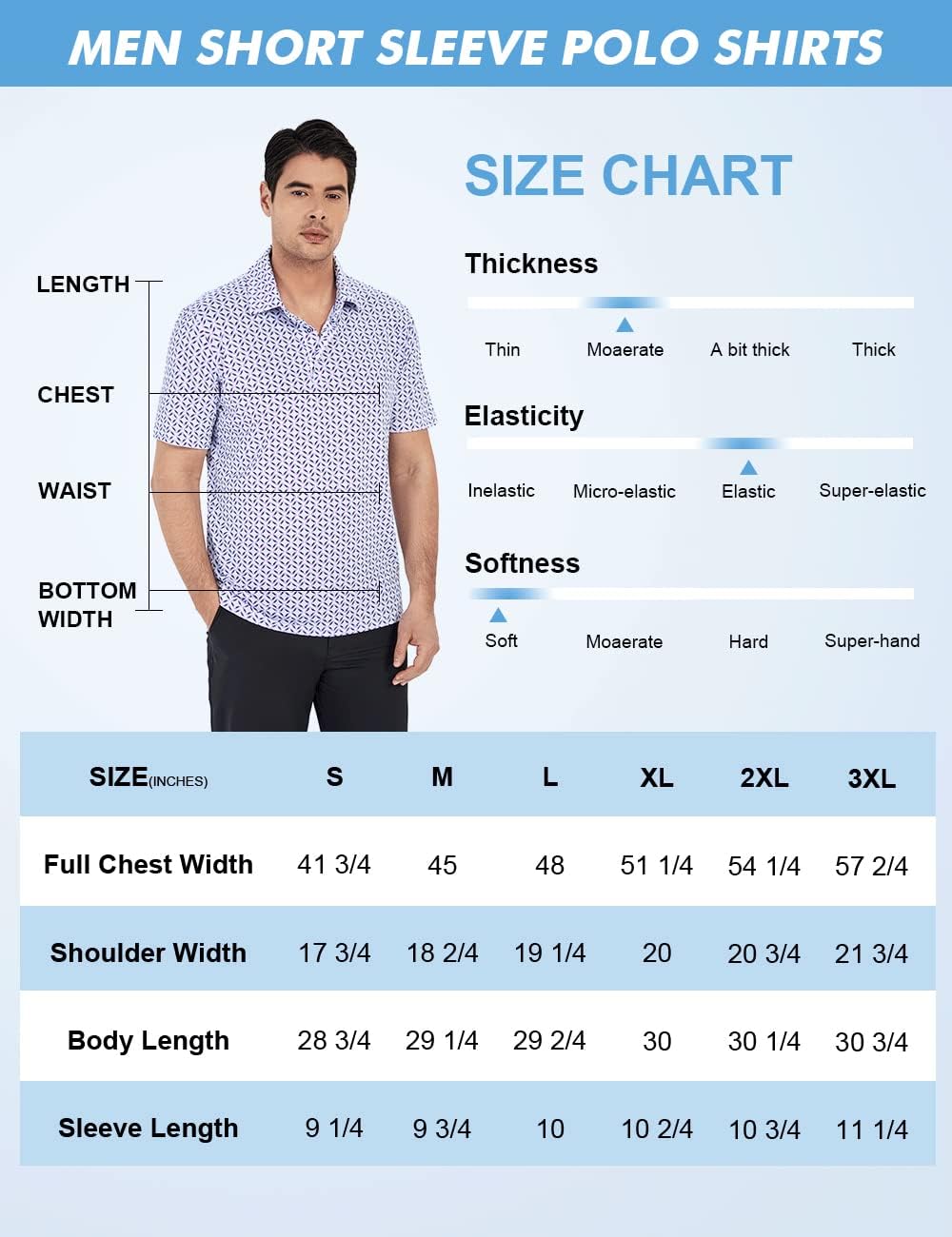 Hodaweisolp Golf Shirts for Men Dry Fit Print Short Sleeve Polo Shirt
