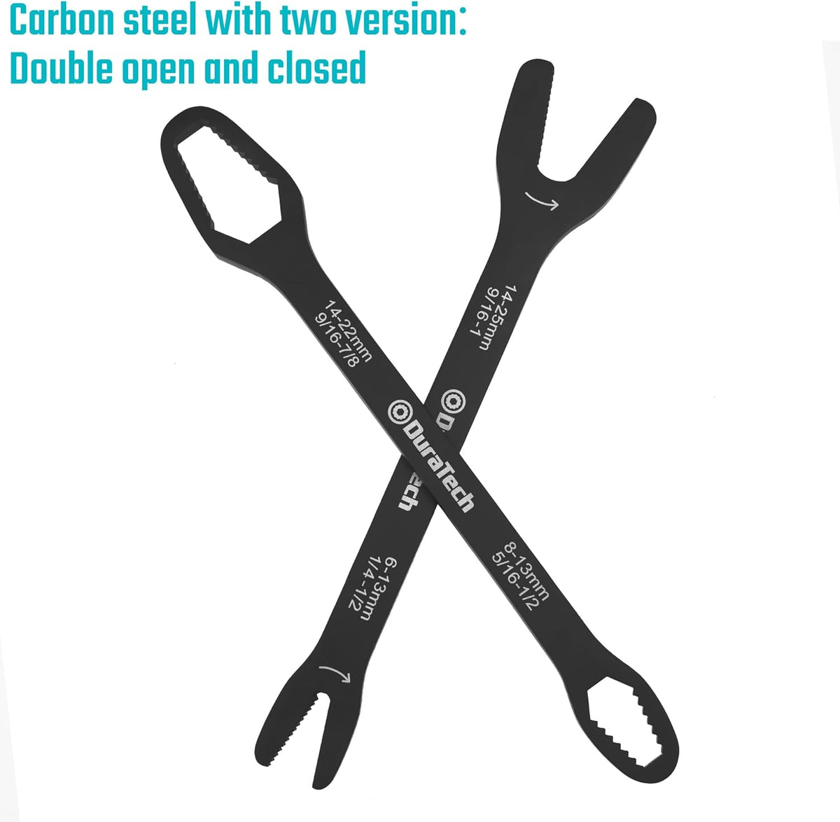 DURATECH Universal Wrench Set, SAE & Metric, 1/4”-1”& 6 mm-25 mm