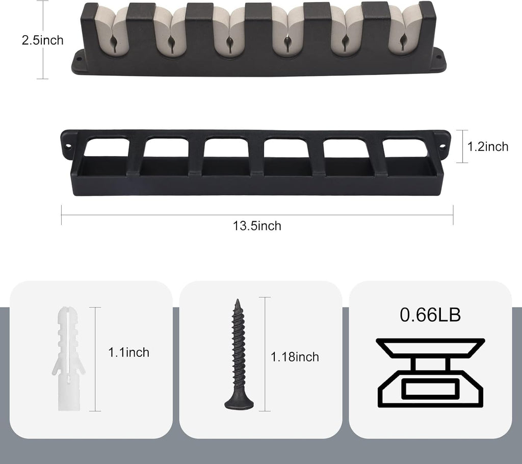 Vertical Fishing Rod Holders Wall Mount,Pole Racks for Garage