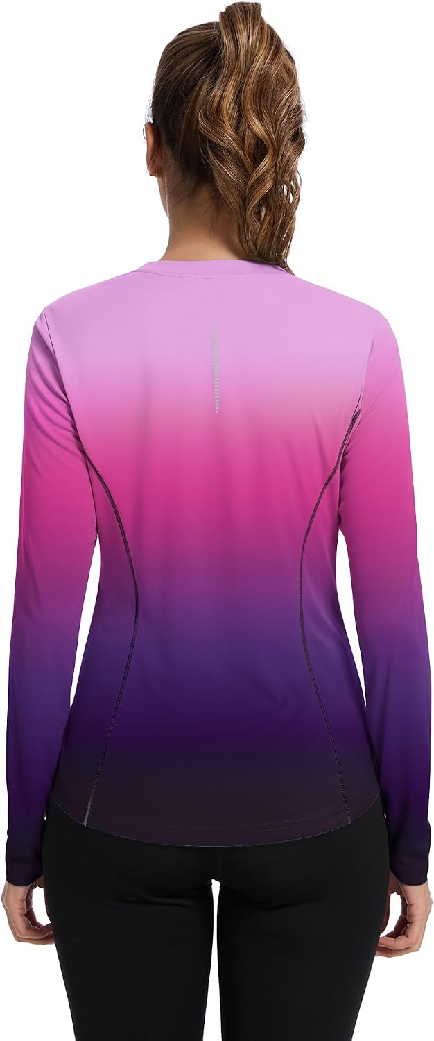 Avoogue Women UPF 80+ UV Shirts Long Sleeve with Thumb Holes Workout Tops