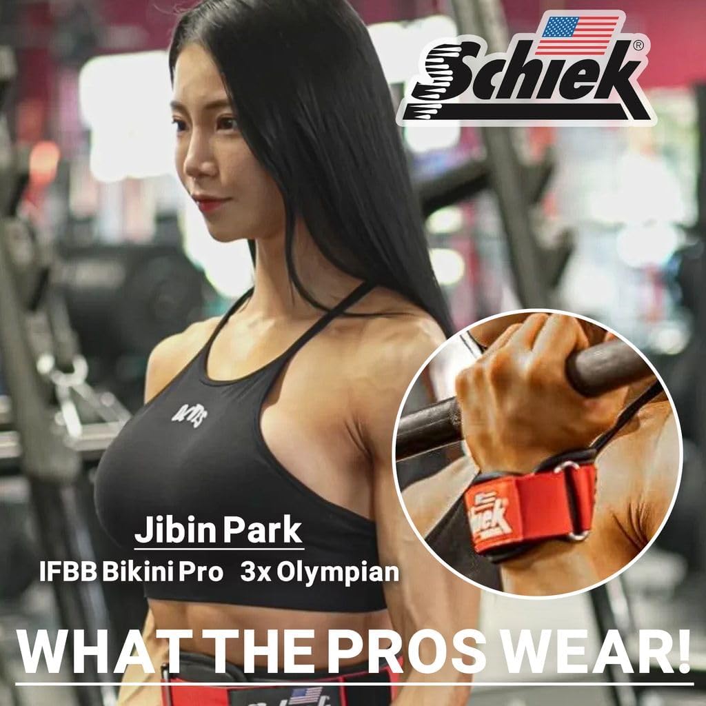 Schiek Sports Model 1907 Platinum Edition Ultimate Grips - 3 in 1 Weight Lifting Straps Wrist Wraps and Grip Pads