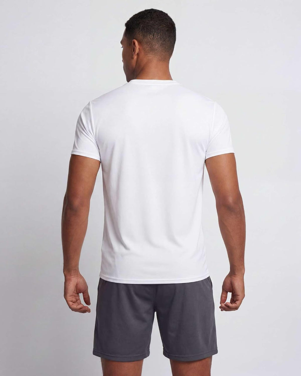 5 Pack Men's Dry Fit Workout T Shirts Crew Neck Athletic Gym Running Tees