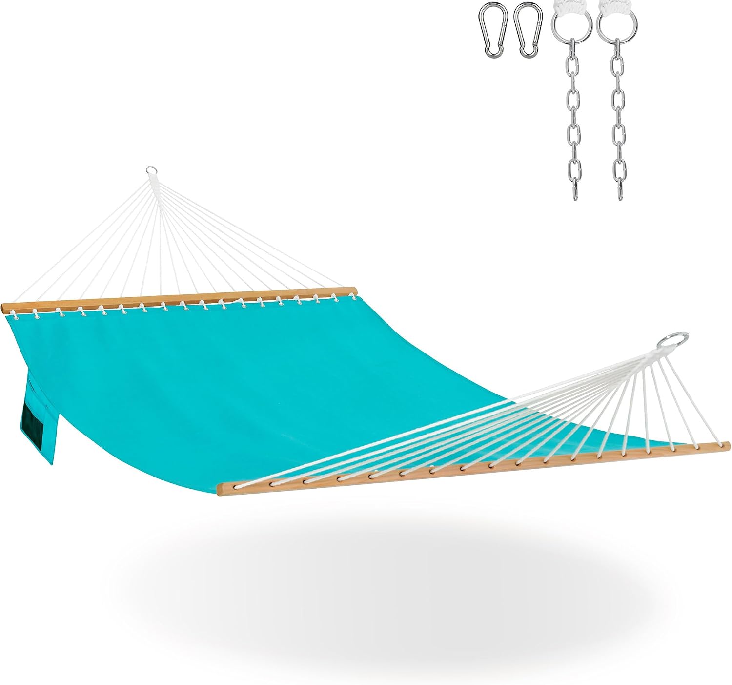 Lazy Daze Double Olefin Quick Dry Hammock with Spreader Bar for Outdoor