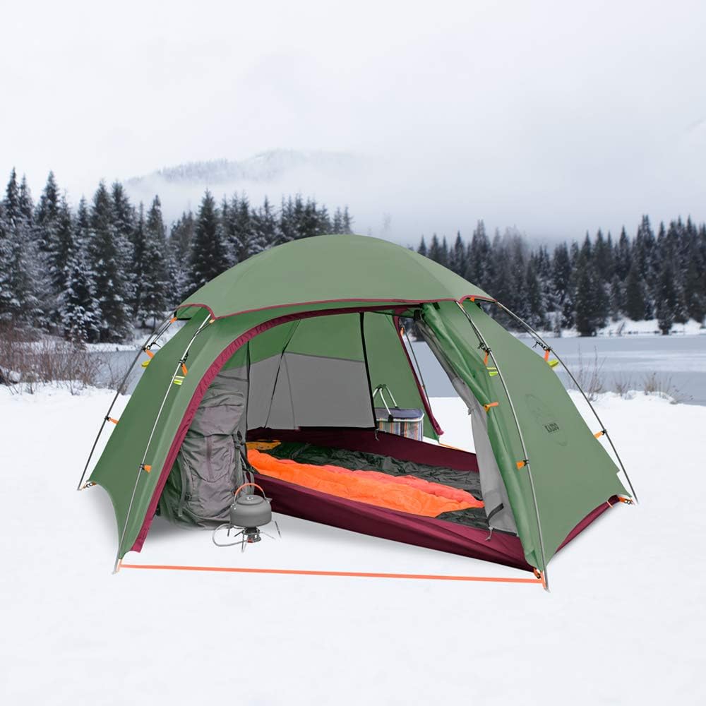 KAZOO Waterproof Backpacking Tent Ultralight 1/2 Person Lightweight Camping Tents 1/2 People Hiking Tents Aluminum Frame Double Layer