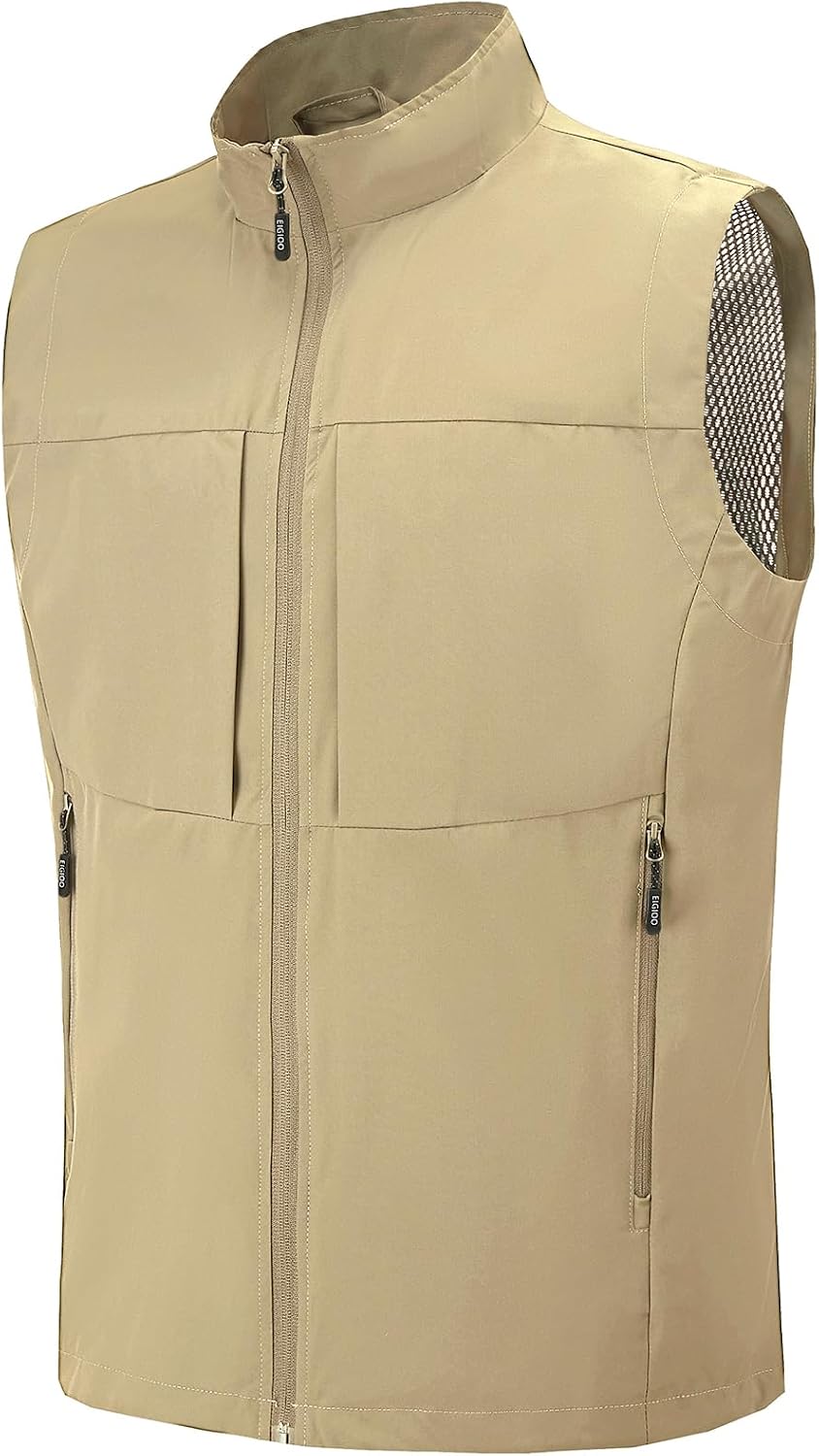 Men's Lightweight Outerwear Vest Softshell Sleeveless Jacket