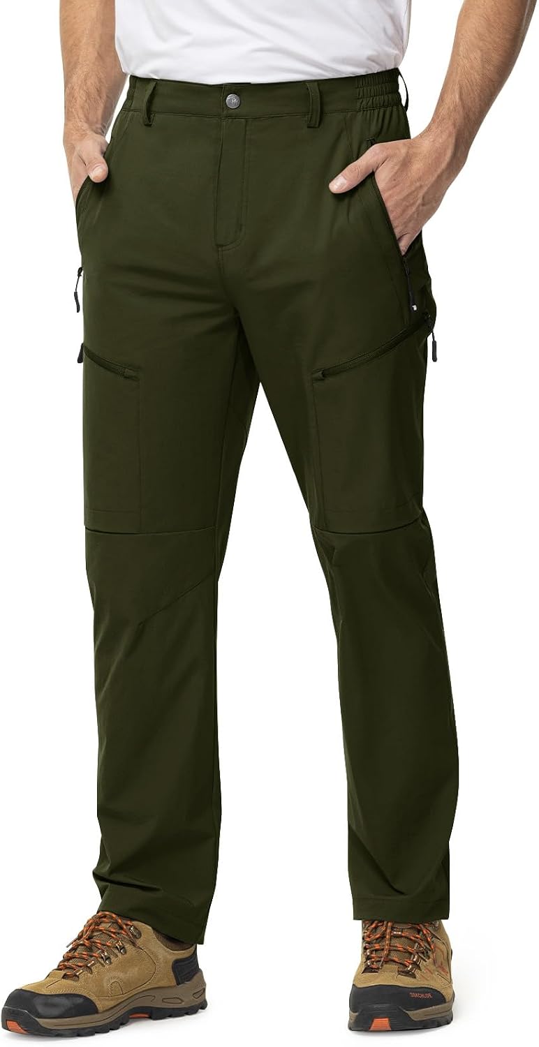 TBMPOY Mens Hiking Pants Lightweight Water Resistant Travel Outdoor Fishing
