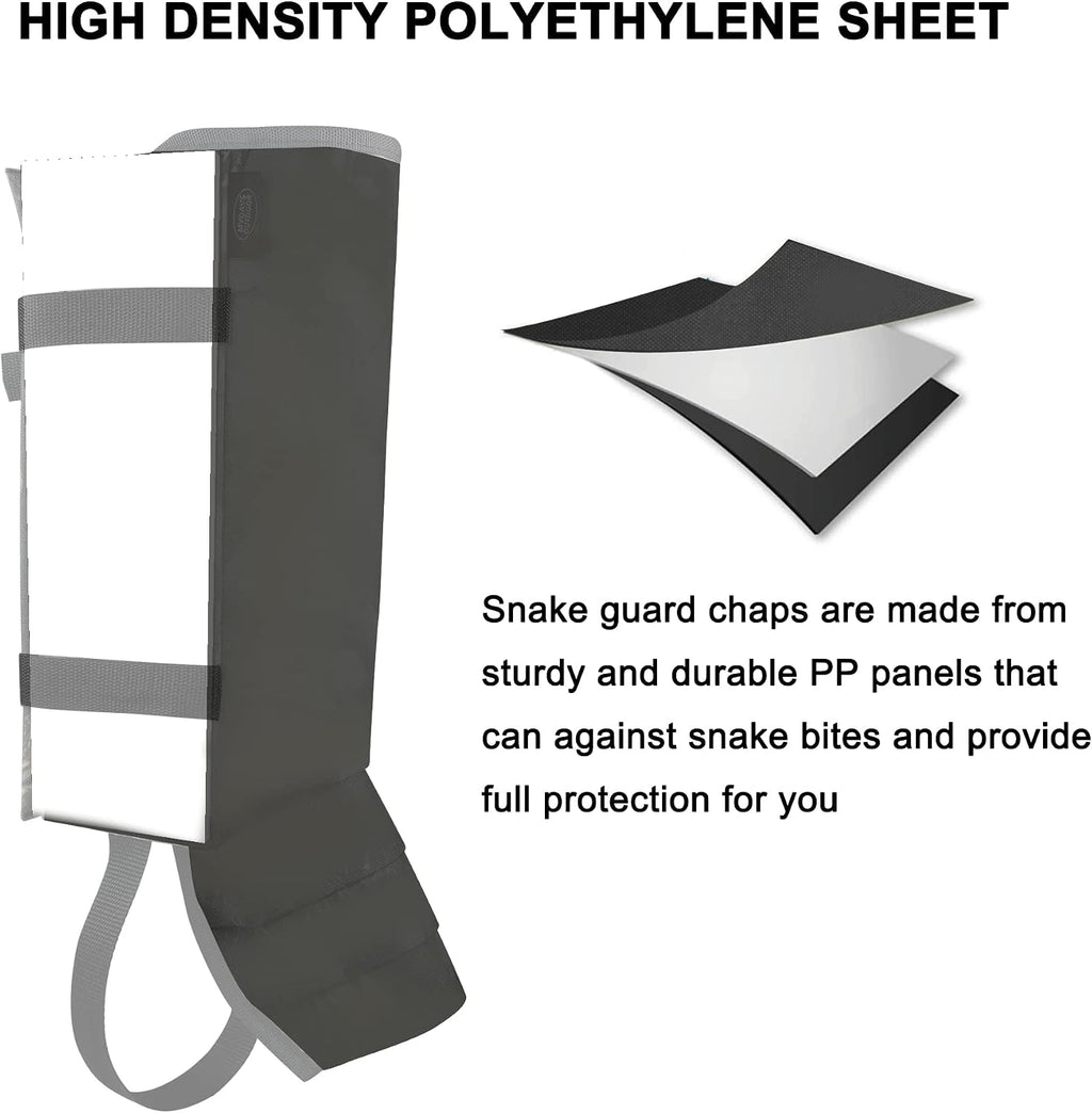 MDSTOP Snake Gaiters Leg Guards, Waterproof Snake Guards, Adjustable Snake Bite Protection for Lower Legs, Snake Chaps for Men & Women, Snake Proof Gaiters for Hunting,Outdoor and Farm Working