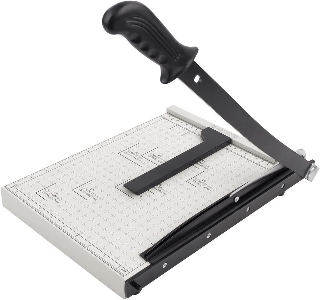ZEQUAN B4 15" Heavy Duty Paper Cutter, Metal Base, Safety Lock, 10-Sheet