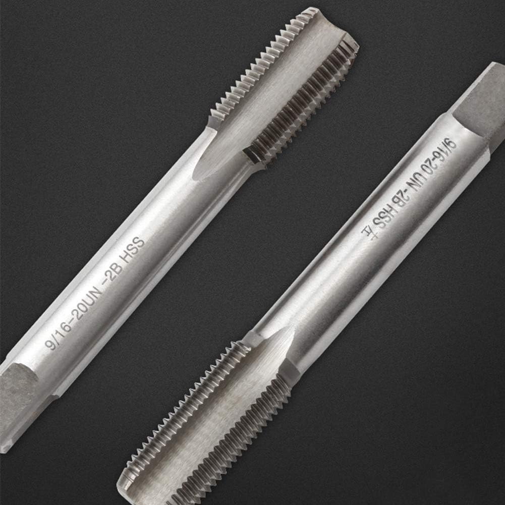 Threaded HSS Tap Set, 9/16''-20 Bicycle Crank Repair HSS Left and Right Threaded Taps for Bicycle Crank Repair,Durable Thread Tap Pedal Repairs Tool,1 Pair(Left & Right)