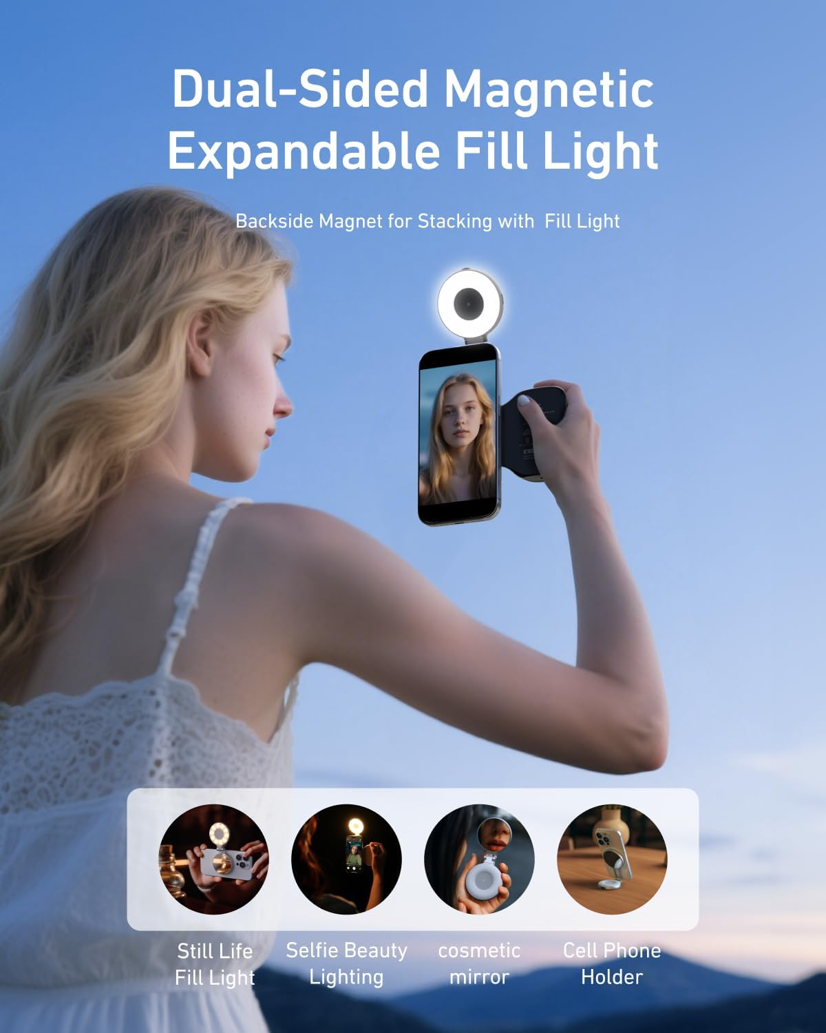 TELESIN Fun Shot Magnetic Phone Camera Grip with Magnetic Selfie Light Kit