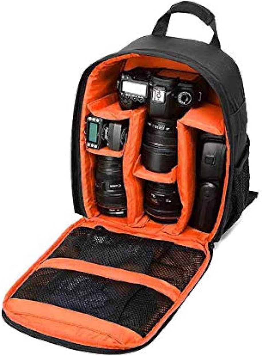 Waterproof SLR/DSLR Camera Backpack Shoulder Bag Travel Case For Canon Nikon Sony Digital Lens (Medium, Purple)
