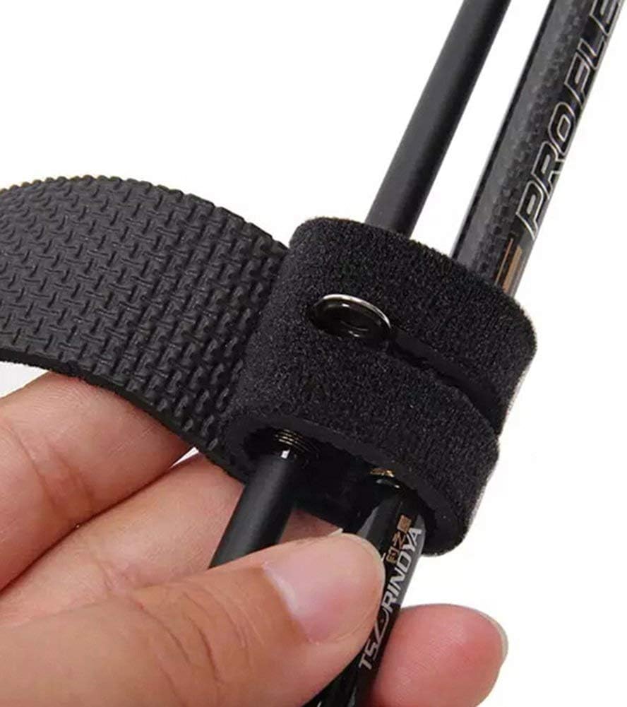 CYSKY Fishing Rods Belt Stretchy Rod Straps Fishing Tackle Ties Cable Fishing Rod Holders Fit for Casting Rods, Spinning Rods and Fly Rods (5 Color, 10 pcs)
