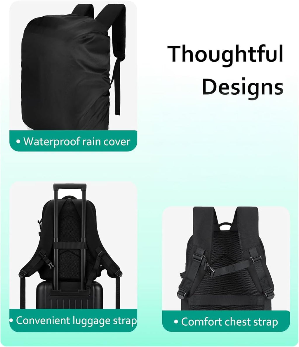 BAGSMART Camera Backpack, DSLR SLR Camera Bag Backpack Fits 15.6 Inch Laptop,Anti-Theft Waterproof Camera Case for Photographers,Men Women,with Rain Cover,Tripod Holder,Black