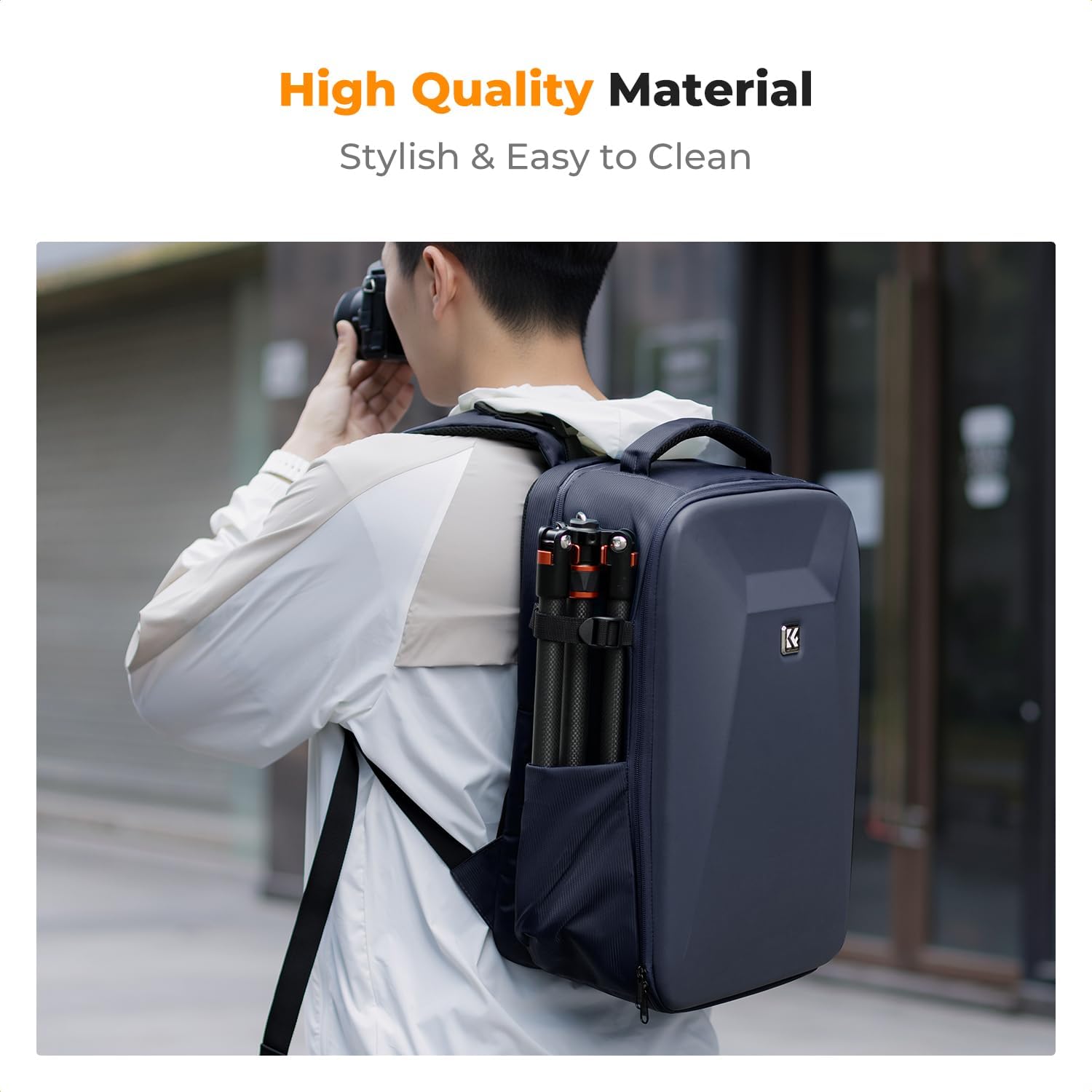 K&F CONCEPT Camera Backpack,Hardshell Photography DSLR Camera Bag