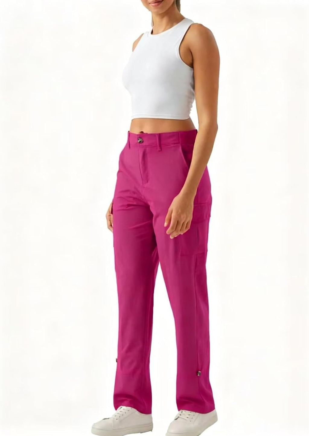 Women's Lightweight Hiking Work Cargo Pants with 5 Pockets Outdoor