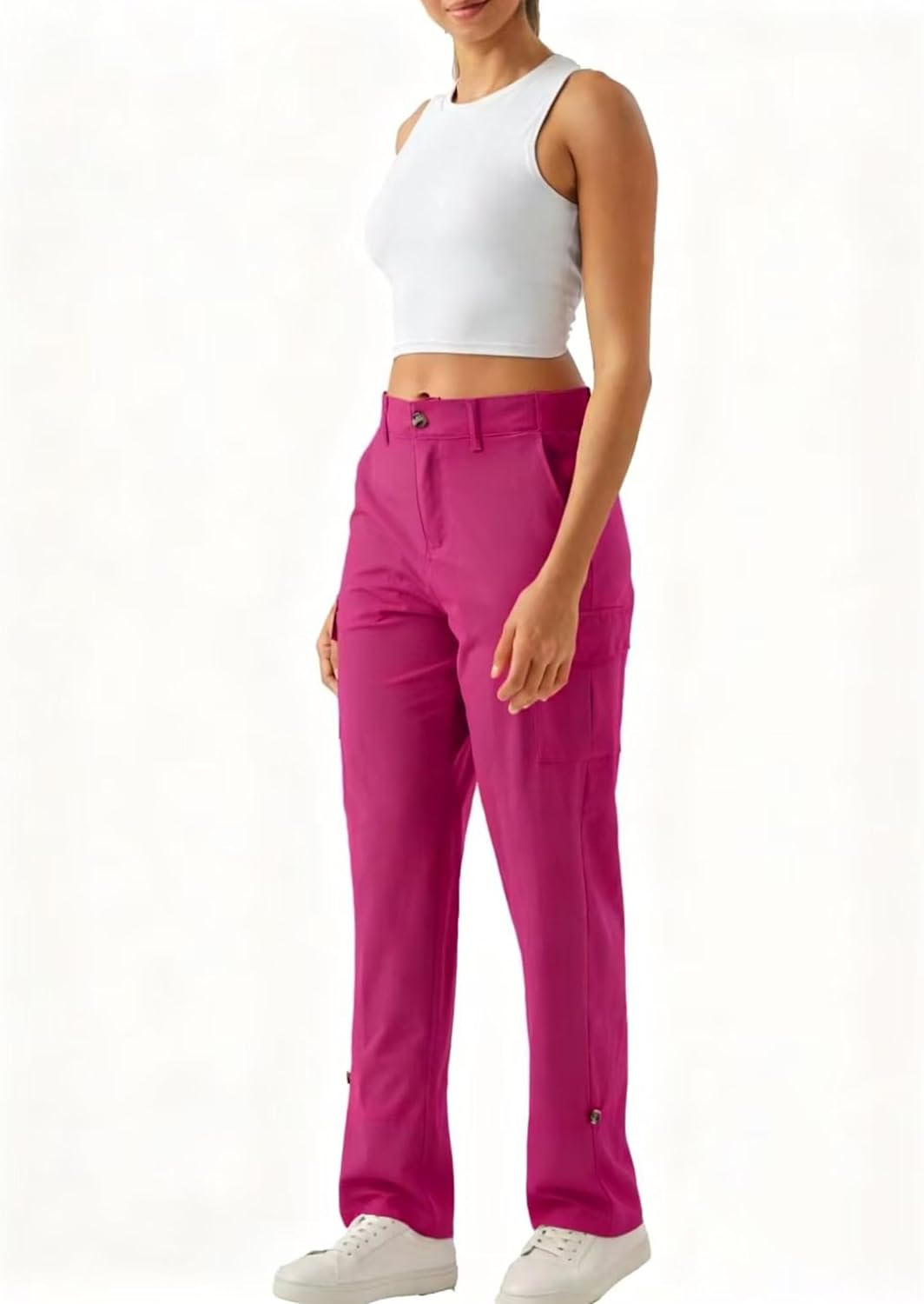 Women's Lightweight Hiking Work Cargo Pants with 5 Pockets Outdoor