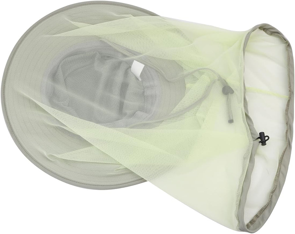 Fishing Hat Sun Protection Hat Mosquito Head Net for Outdoors Bucket Hat with Hidden Net Mesh