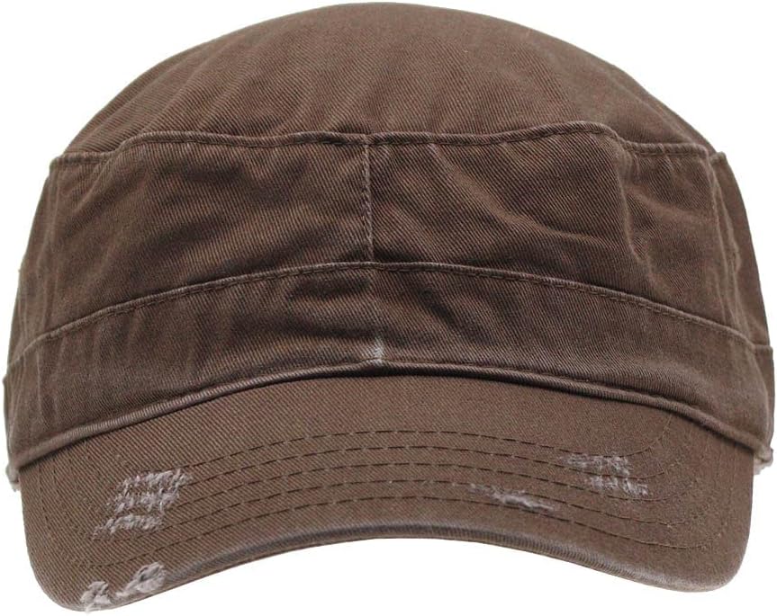 The Vintage Year Washed Cotton Distressed Cadet Hat - Tactical Military Baseball Cap for Men & Women, Outdoor Casual Wear
