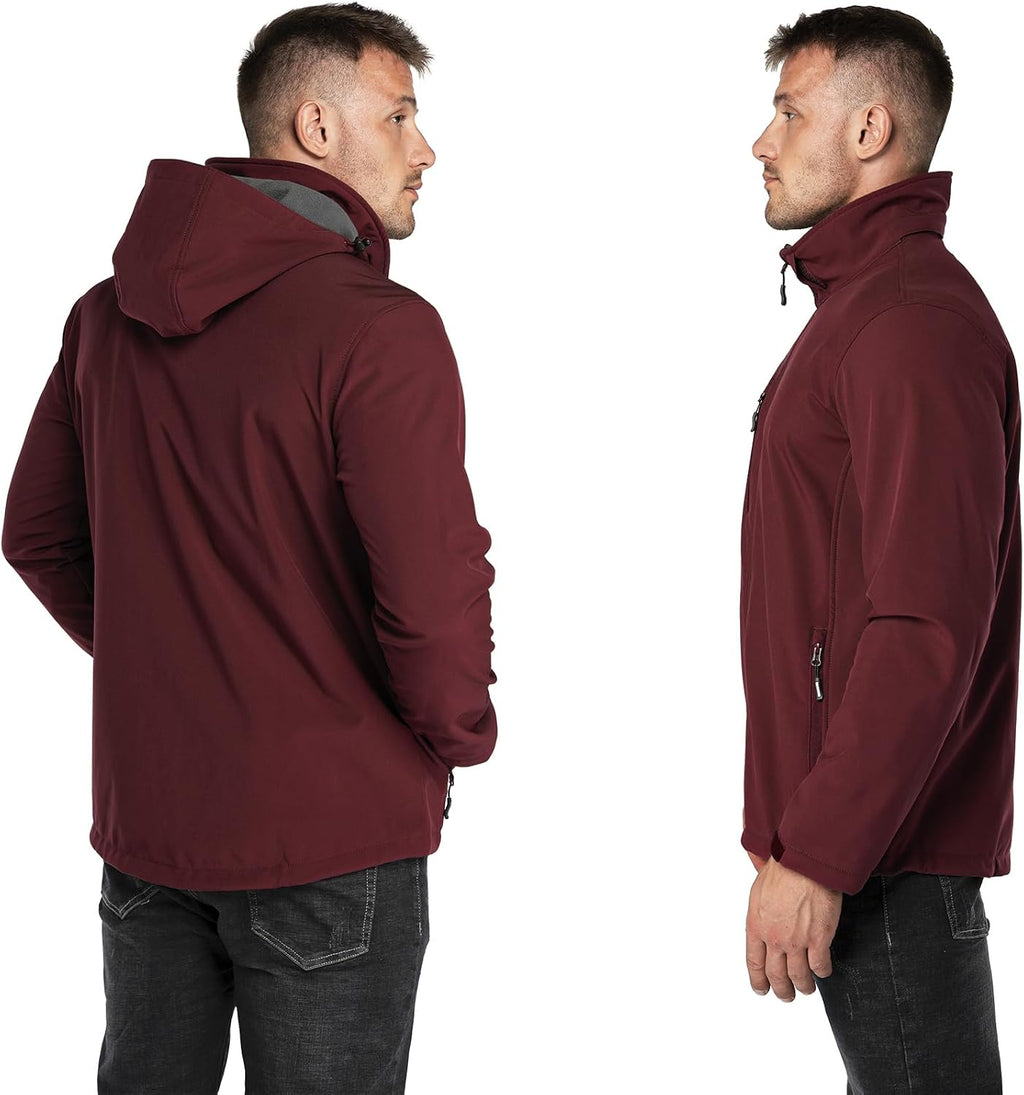 Outdoor Ventures Men's Softshell Jacket Waterproof Fleece Rain Shell Coat