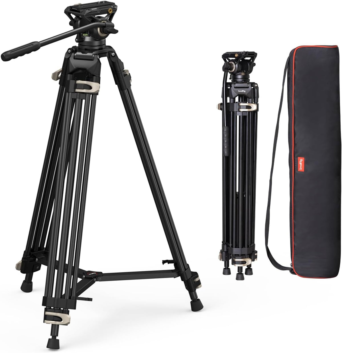 SmallRig 73.2"/ 186cm Heavy Duty Video Tripod with Fluid Head AD-01