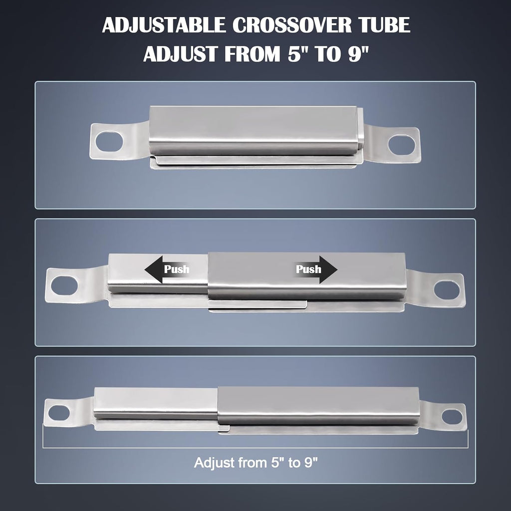 Grill Replacement Parts for Charbroil Advantage 3 Burner 463343015, 463335115, 463435115, 463436815, 463370015. Heat Plate, Burner Tube, Igniter and Crossover Tube for Char-broil Advantage Grill Parts