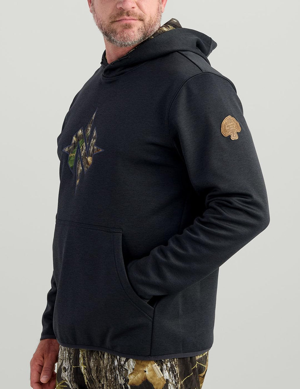 Nomad Men's North Star Hoodie, Comfortable Midweight Hunting Hoodie With Camo Logo for Everyday and Outdoor Lifestyle