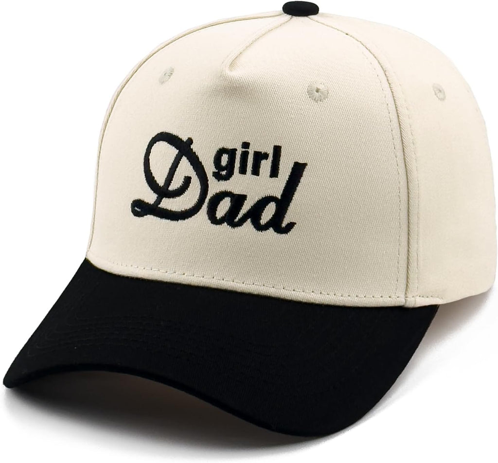 Embroidered Boy Girl Dad Mom Two-Tone Baseball Cap, Classic Dad Hat for Men Women His Her, Family Theme Gift Ideas
