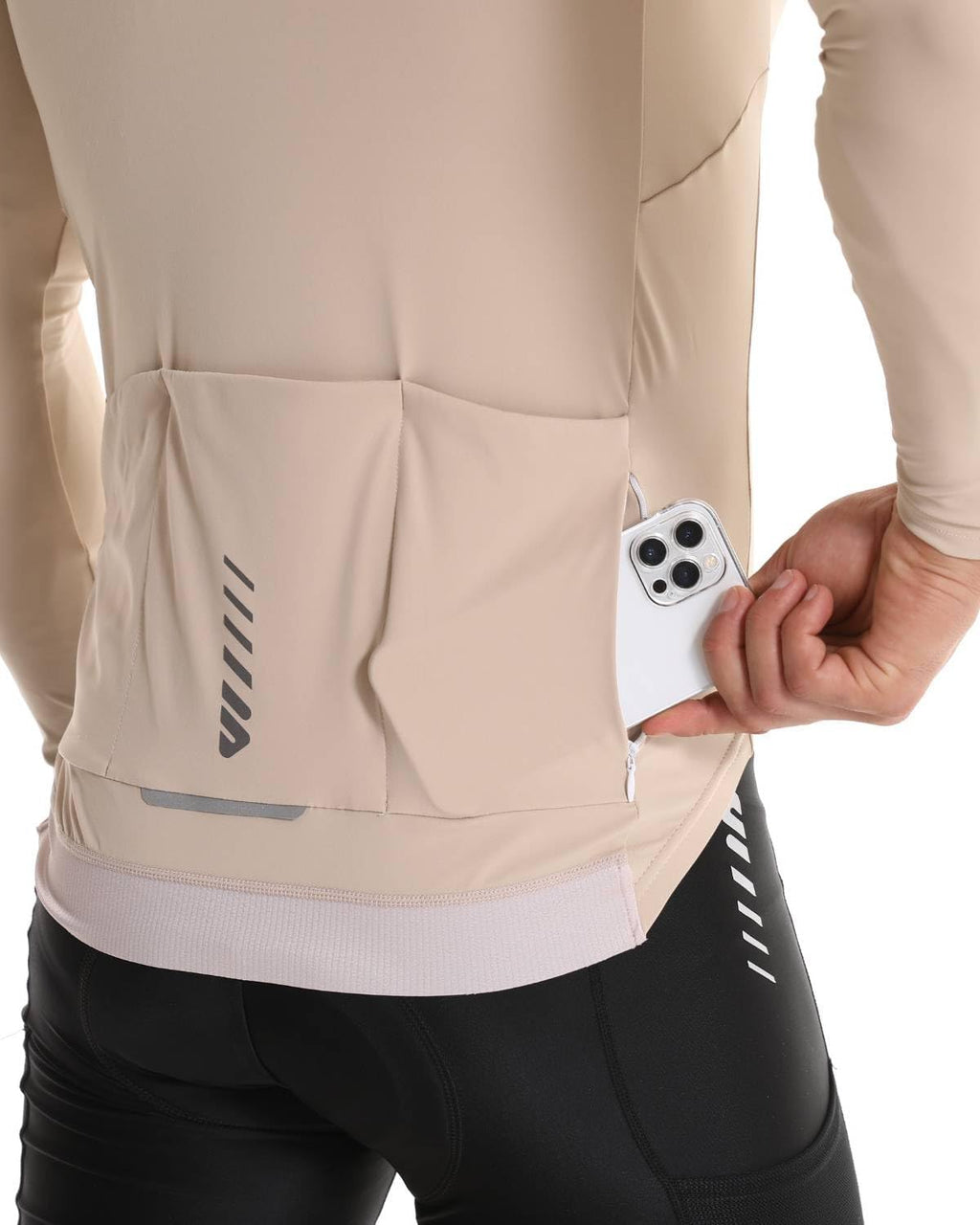 Wulibike Cycling Jersey Men Long Sleeve, Road Bike Jerseys Full Zipper with Pockets, Suitable for Spring and Autumn