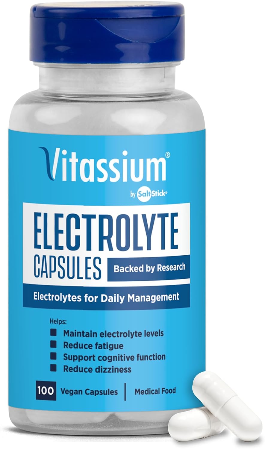 Vitassium Salt Pills Plus Strength For POTS Scientifically Formulated 200ct