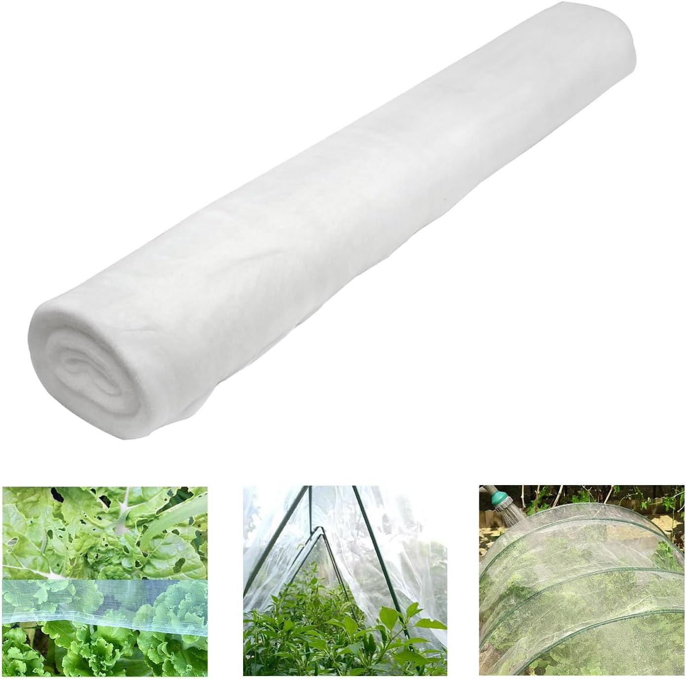 Roll Packed 10x100FT Garden Netting, Fine Mesh Insect Barrier for Plants