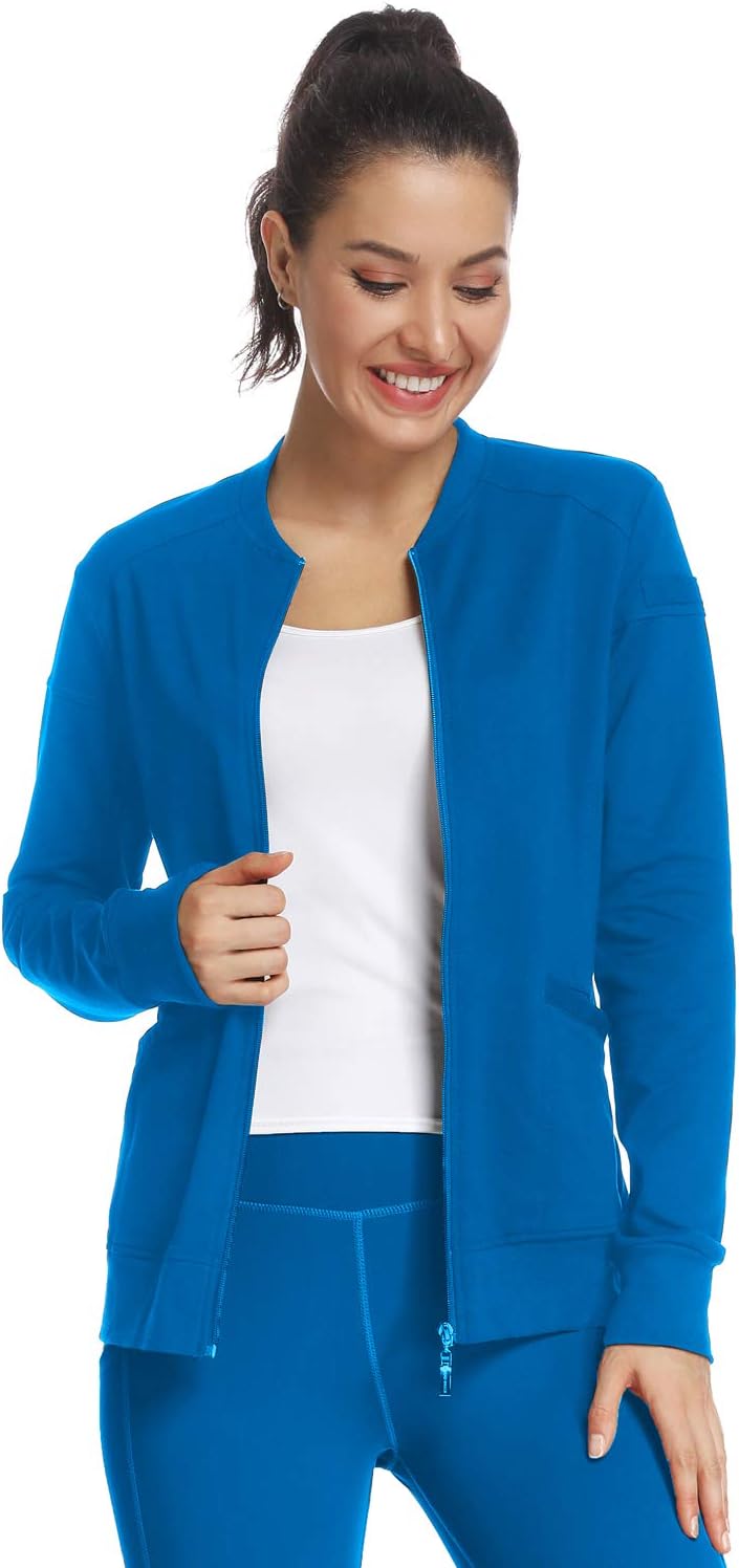 JEYONG Women's Zip Front Warm-Up Jacket