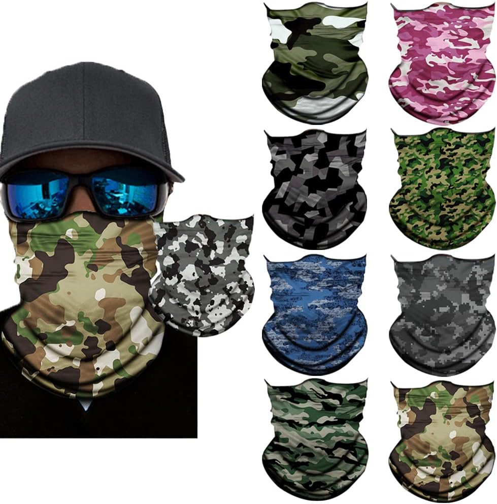 Neck Gaiter Mask,UV Protection Bandana Gator Face Cover Covering Mask,Tube Scarf,Neck Warmer Balaclava,Headband