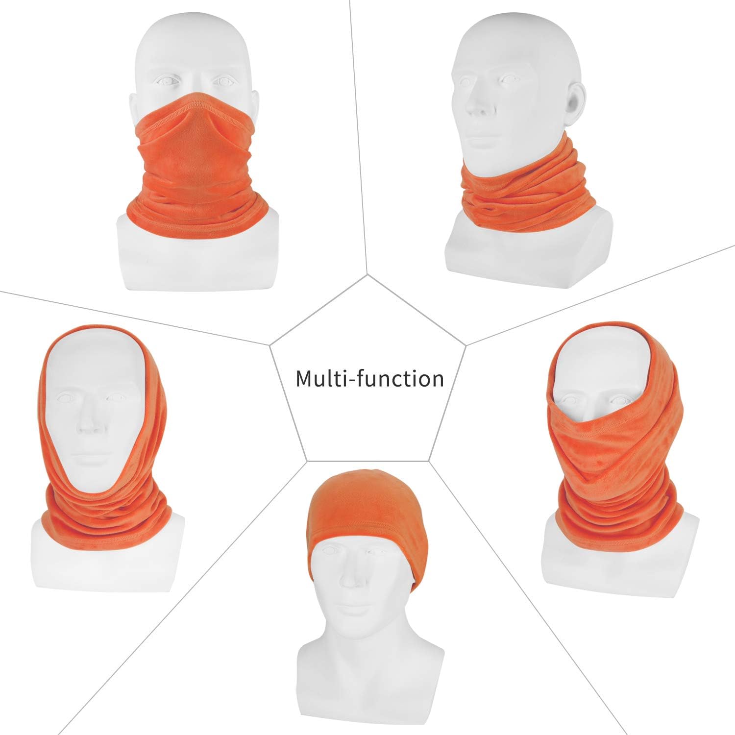 Fleece Neck Warmer Windproof Winter Neck Gaiter for Men Women