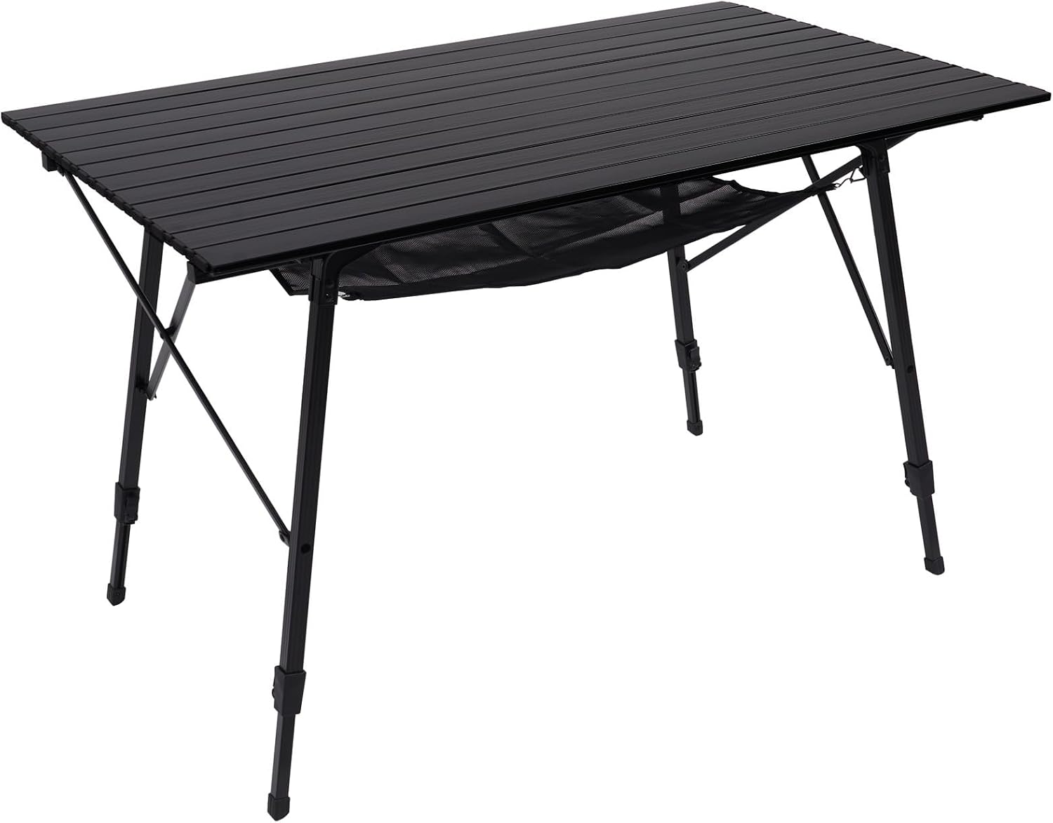 Portal Camping Table, Folding Aluminum Outdoor Table with Mesh Layer