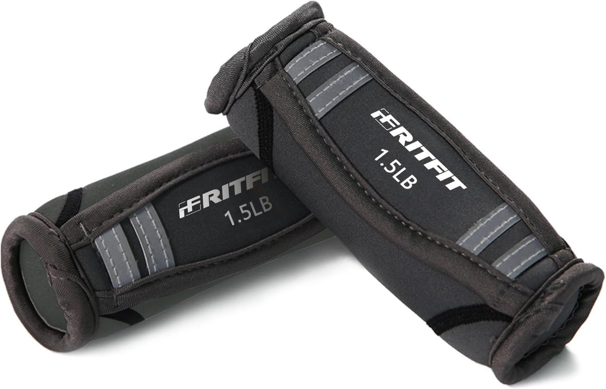RitFit Soft Hand Weights Set with Reflective Straps Walking Dumbbell