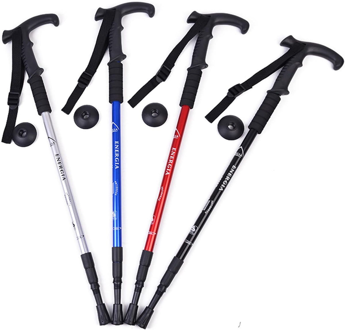 ThreeH Walking Sticks Lightweight Trekking Poles T Anti-Slip Handle Design Adjustable Walking Cane for Travel Hiking Climbing Senior Men Women