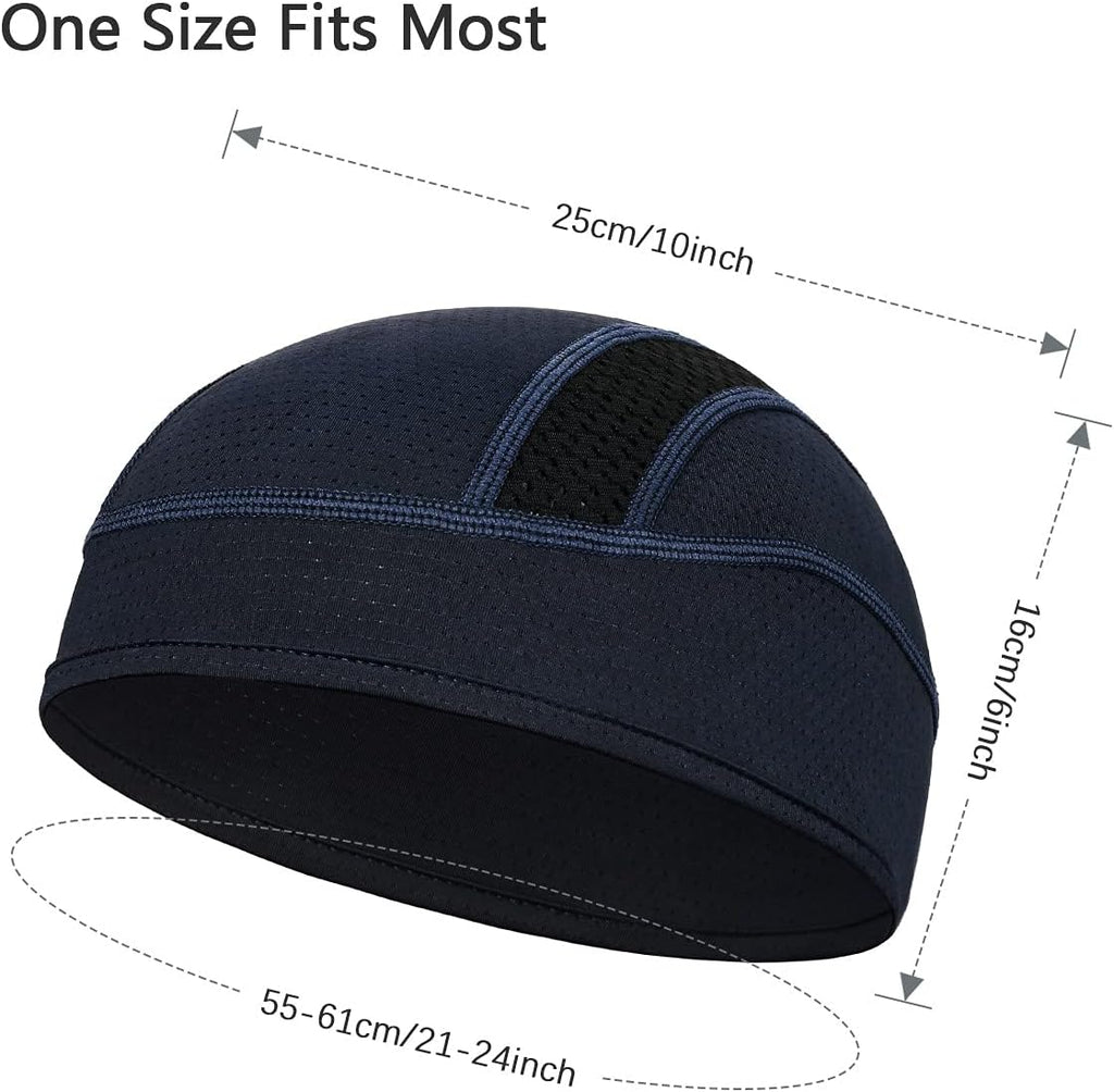 MELASA Cooling Skull Cap Breathable Mesh Sweat Control Helmet Liner for Men