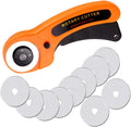 ZMAAGG Rotary Cutter For Fabric, 10 Pack 45mm Rotary Cutter, Fabric Cutter