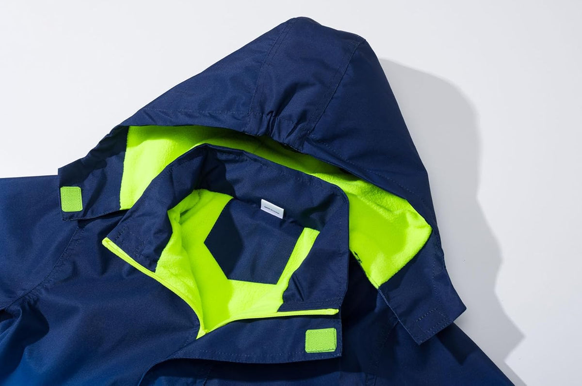 MGEOY Kids Rain Jacket, Waterproof Lightweight Hooded Windbreaker for Boys Girls 4-16Y