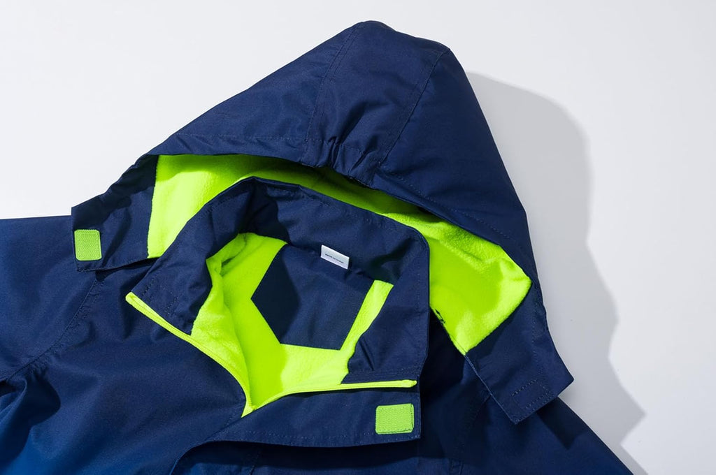 MGEOY Kids Rain Jacket, Waterproof Lightweight Hooded Windbreaker for Boys Girls 4-16Y