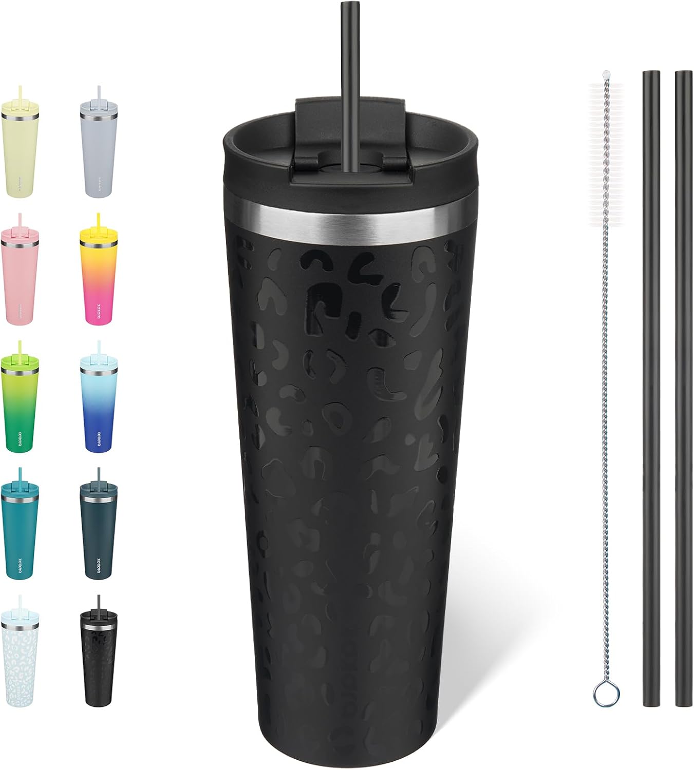BJPKPK 26 oz Coffee Tumbler with Straw, Insulated Stainless Steel Cup