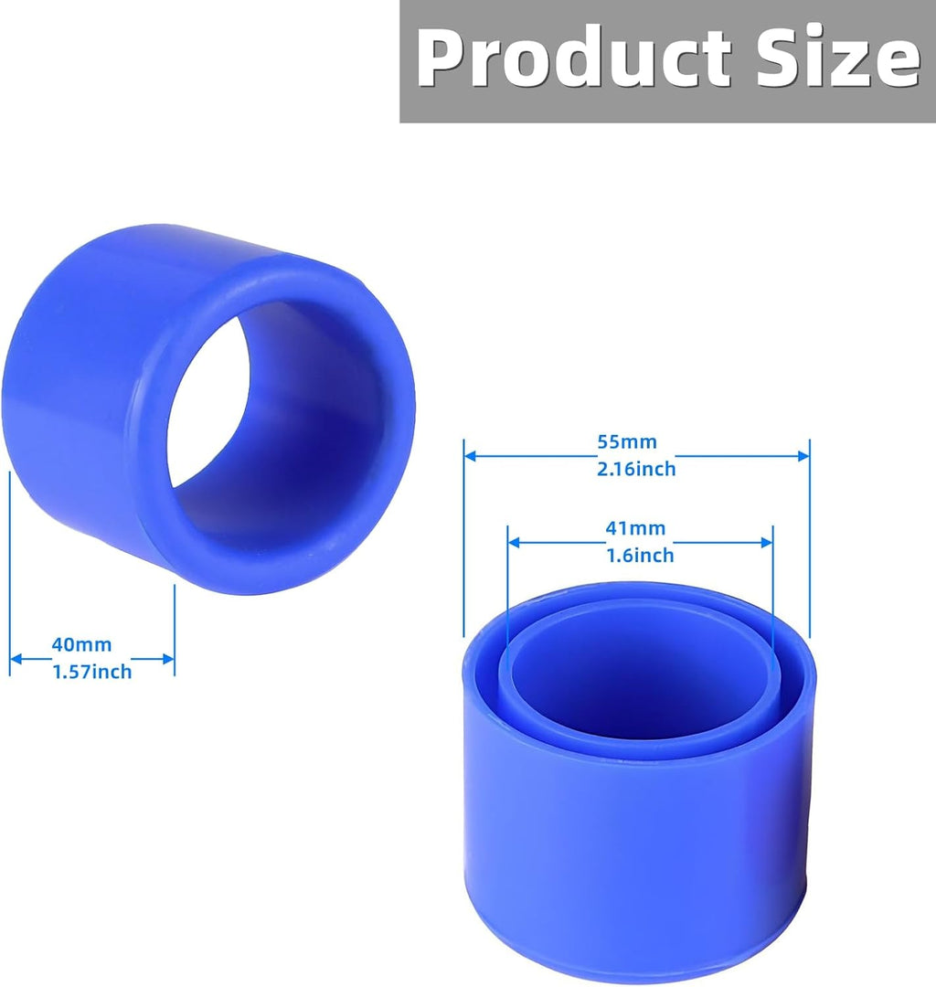 8 Pcs Blue Silicone Fishing Rod Holder Tube Cap Kit Fit for Fishing Rod Pole Rest Rack Insert Protectors Fishing Cart Accessories