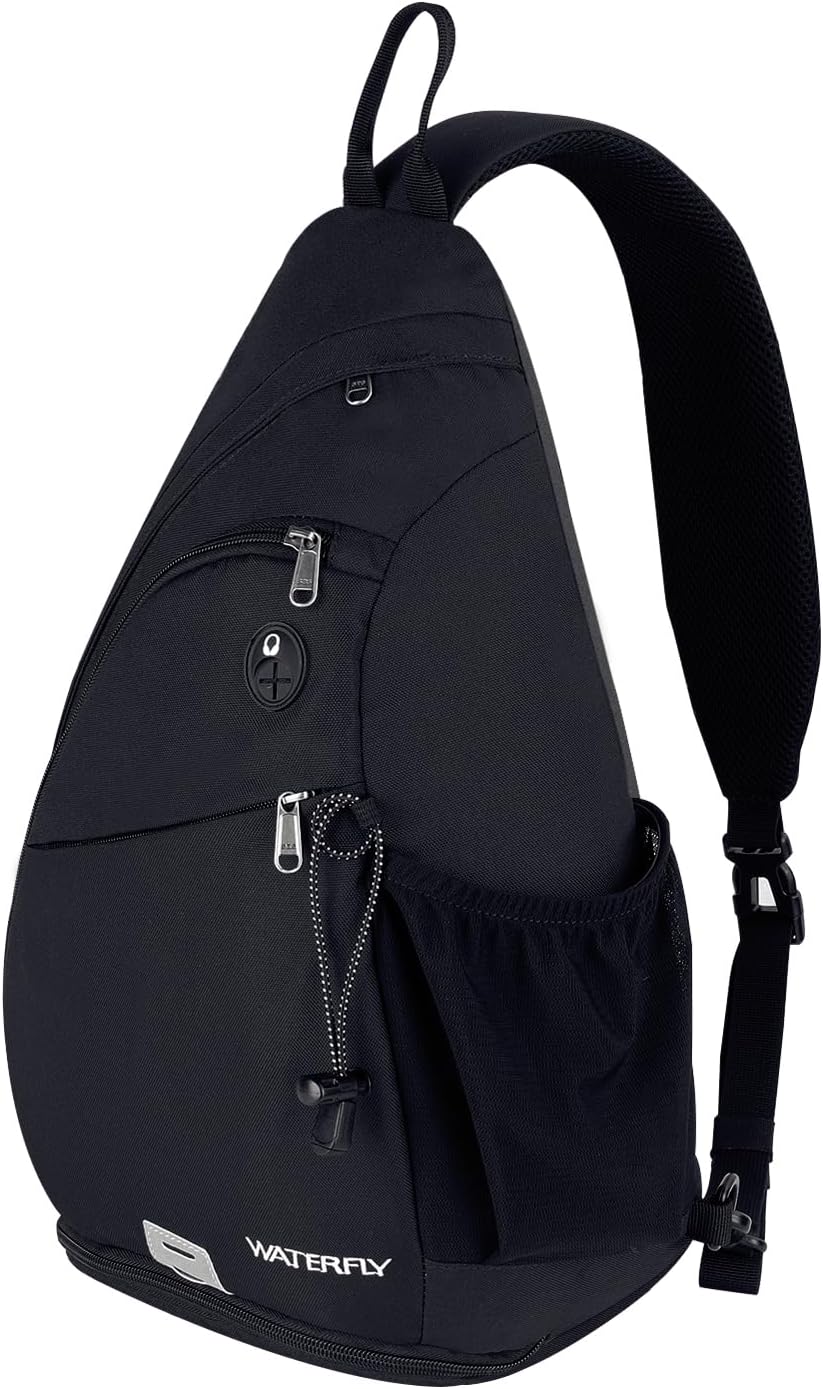 WATERFLY Large Sling Bag Crossbody Backpack Chest Pack for Men Women
