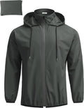 COOFANDY Men's Light Rain Jacket Packable Waterproof Raincoat Windbreaker