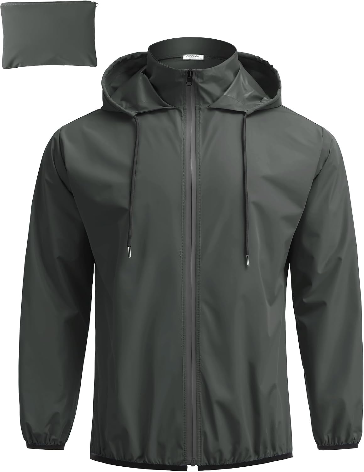 COOFANDY Men's Light Rain Jacket Packable Waterproof Raincoat Windbreaker