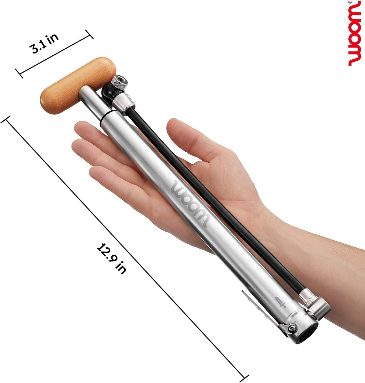 woom Airflo Kids Bike Pump, Mini Tire Pump, Presta & Schrader